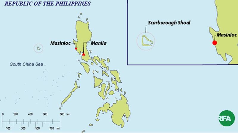 Masinloc and the Scarbrough Shoal.