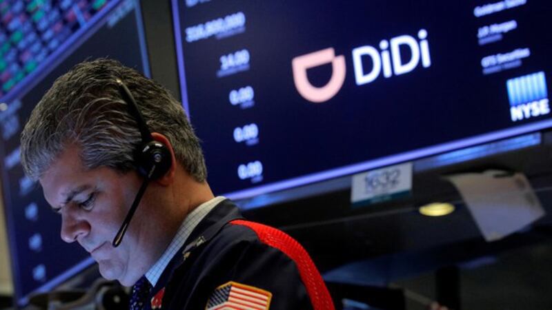 Trading in Chinese ride hailing firm Didi Chuxing, which is facing orders to delist from the New York Stock Exchange in an ongoing government crackdown on China's technology sector, in file photo. Credit: Reuters