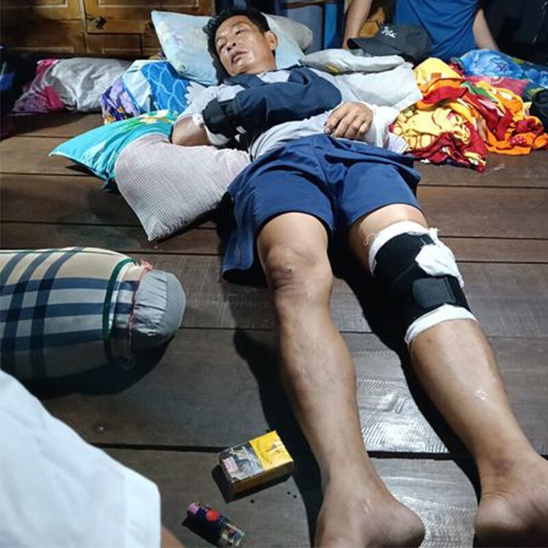 A crew member from the Vietnamese fishing boat, photographed on its arrival in Sa Ky port, Quang Ngai province on Sept. 30, 2024. (Ba Vuong Phung/Facebook)