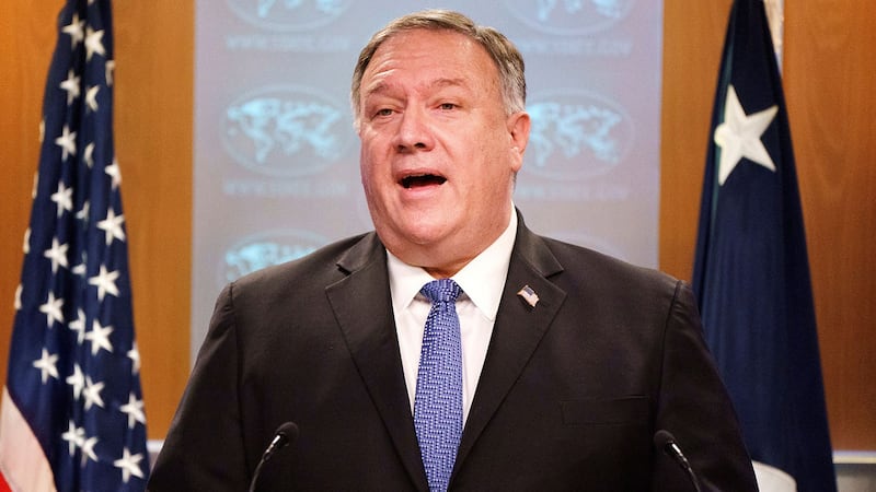 美国国务卿蓬佩奥（Mike Pompeo）美国时间7日凌晨发表声明，谴责港府大规模逮捕泛民人士，并在声明最后宣布，美国驻联合国大使凯莉·克拉夫特（Kelly Craft）将访问台湾。（路透社图片）