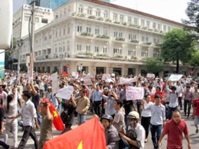 Biểu tình chống Trung Quốc ở Saigon ngày Chúa Nhật 5 tháng 6, 2011