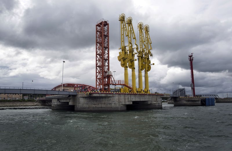 A jetty for oil tankers at Madae island, Kyaukpyu, Rakhine state, Myanmar. With the exception of gas and oil exports to Thailand and China, Myanmar's exports have been hard hit. Credit: Soe Zeya Tun/Reuters