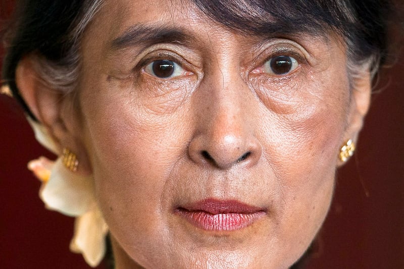 Myanmar opposition leader Aung San Suu Kyi in Oslo on June 15, 2012. (Markus Schreiber/AP)