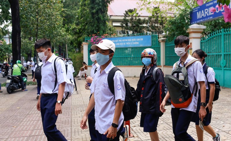 Ảnh minh họa: Học sinh trường Marie Curie ở Sài Gòn.