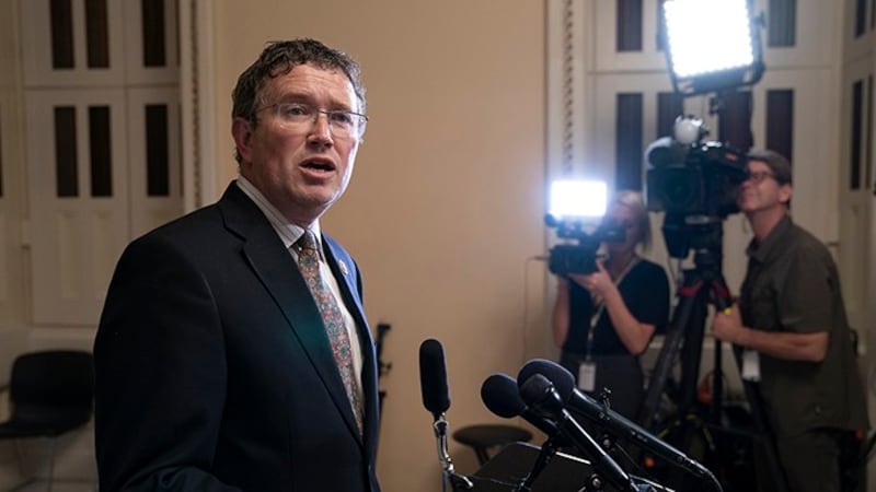 美国联邦众议员马希（Thomas Massie）（美联社）