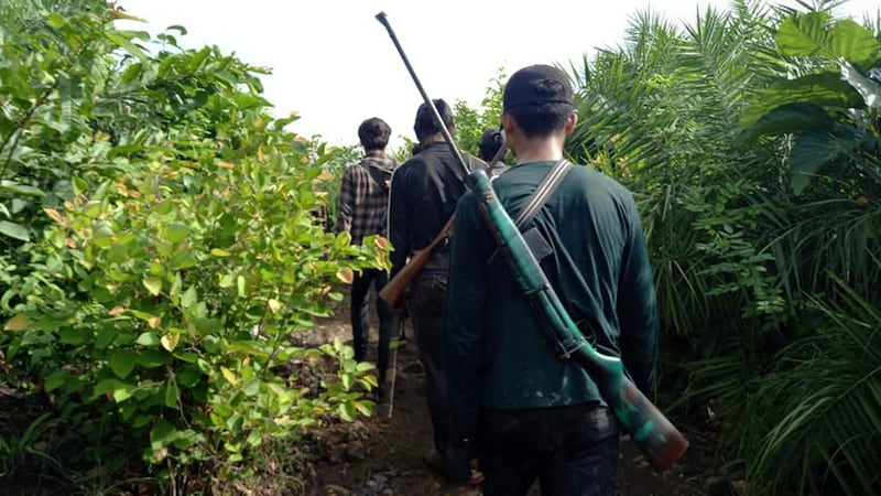 People's Defense Force (PDF) fighters in Sagaing region, in an undated photo. Thu Rain Zin