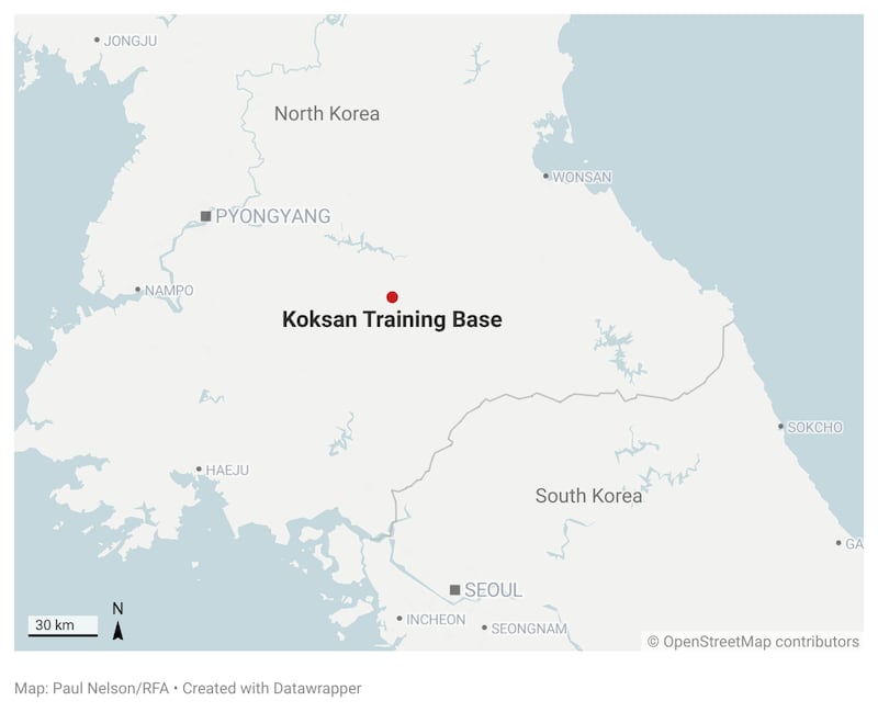 Map of Koksan urban warfare training center in North Korea