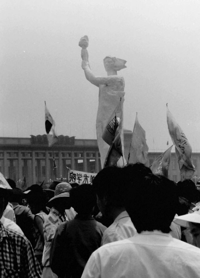 1989年学运期间的北京街头。（Muriel Southerland）