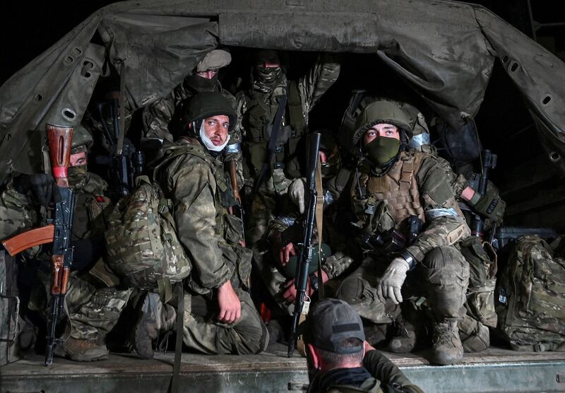 Fighters of Wagner private mercenary group pull out of the headquarters of the Southern Military District in Rostov-on-Don to return to their base, Russia, in 2023. Credit: Reuters