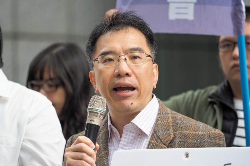 Chen Li-fu, president of the Taiwan Association of Professors, says Chinese President Xi Jinping's comment that he has no intention of invading Taiwan in the next few years is more likely to undermine the Kuomintang. Credit: Zhong Guangzheng