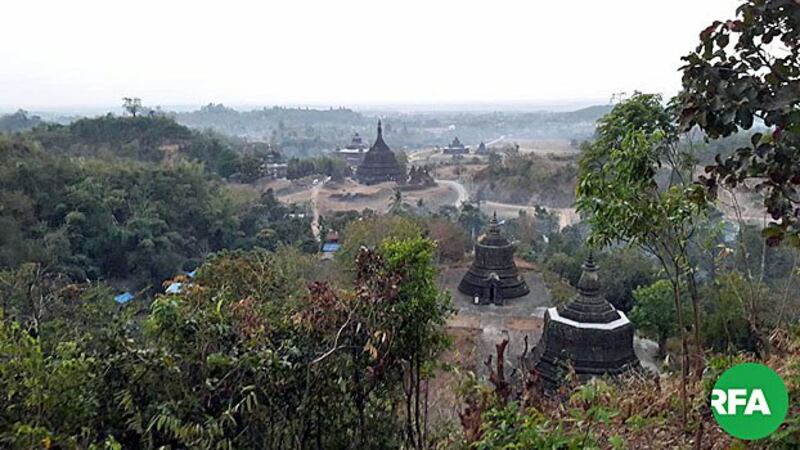 Ancient pagodas dot the landscape in Mrauk-U township in western Myanmar's Rakhine state in an undated photo.