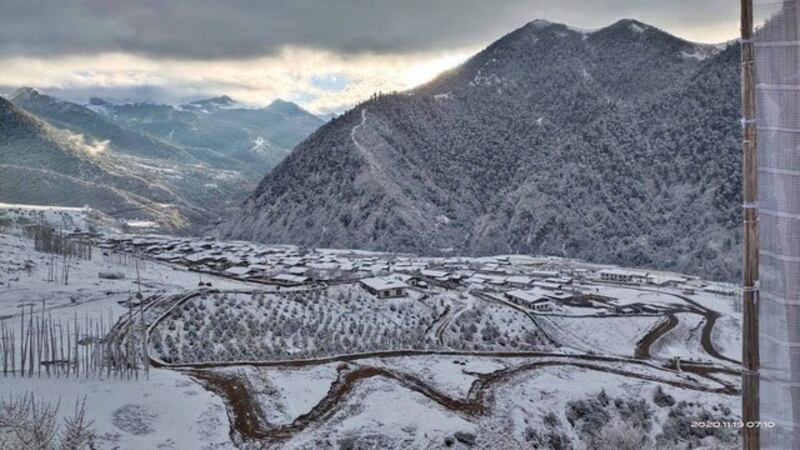 萨克顿野生动物保护区的雪景。(取自萨克顿野生动物保护区脸书)