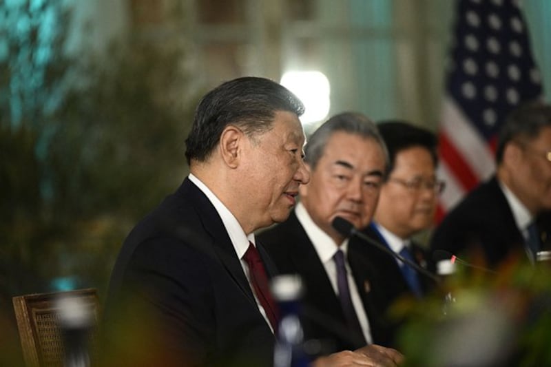 Chinese President Xi Jinping meets with US President Joe Biden at the APEC Summit in California, Nov. 15, 2023. (Associated Press)