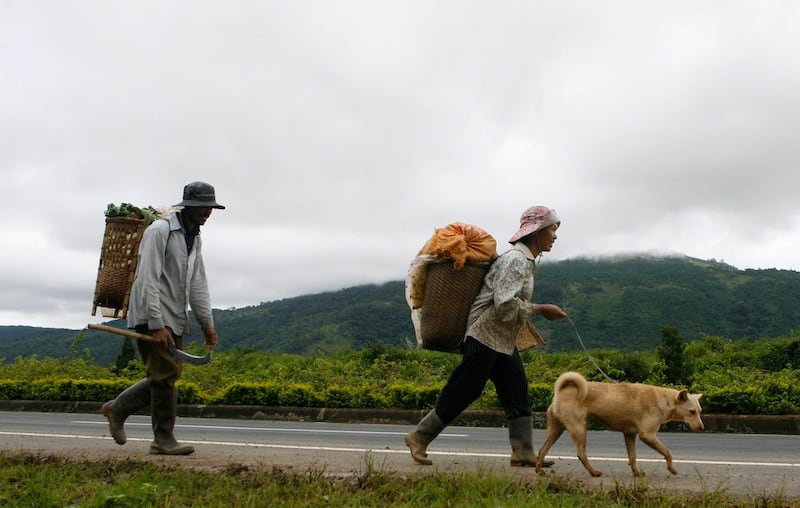 Hình minh hoạ. Người K'ho ở Đà Lạt hôm 7/9/2009