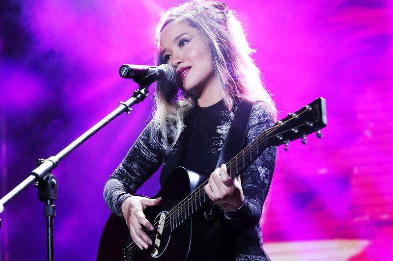 Mai Khoi performing during a concert in Ho Chi Minh City, Aug. 13, 2015. Credit: AFP