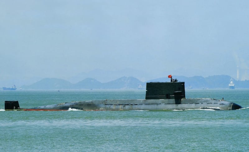 A Chinese navy submarine leaves Qingdao Port, Shandong province, in a file photo. Credit: Reuters