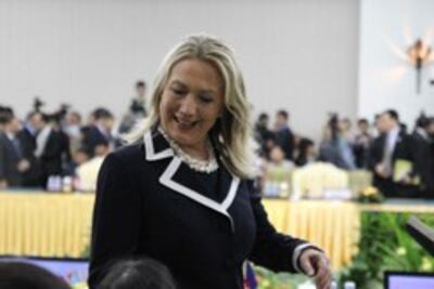 Ngoại trưởng Hillary Clinton tại hội nghị EAS- tháng 7-2012- RFA photo