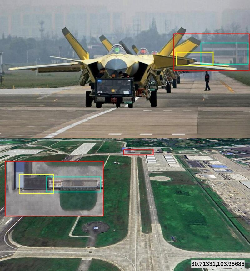 照片拍摄地点为歼20制造商"中国航空工业集团"旗下"成都飞机工业集团"的的温江机场（温约瑟提供）