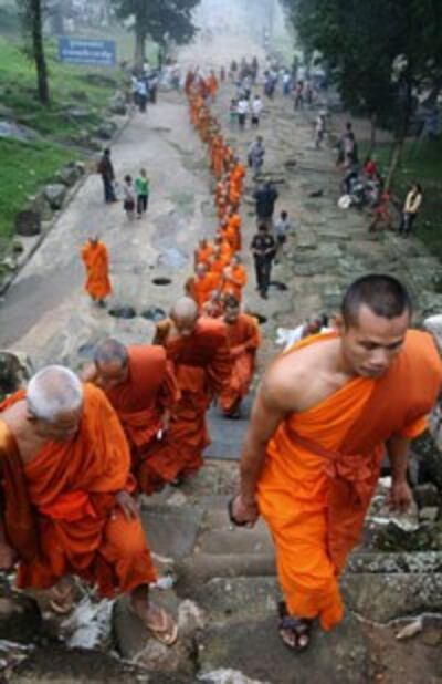 Đền Preah Vihear, nguyên nhân của cuộc tranh chấp biên giới.AFP photo