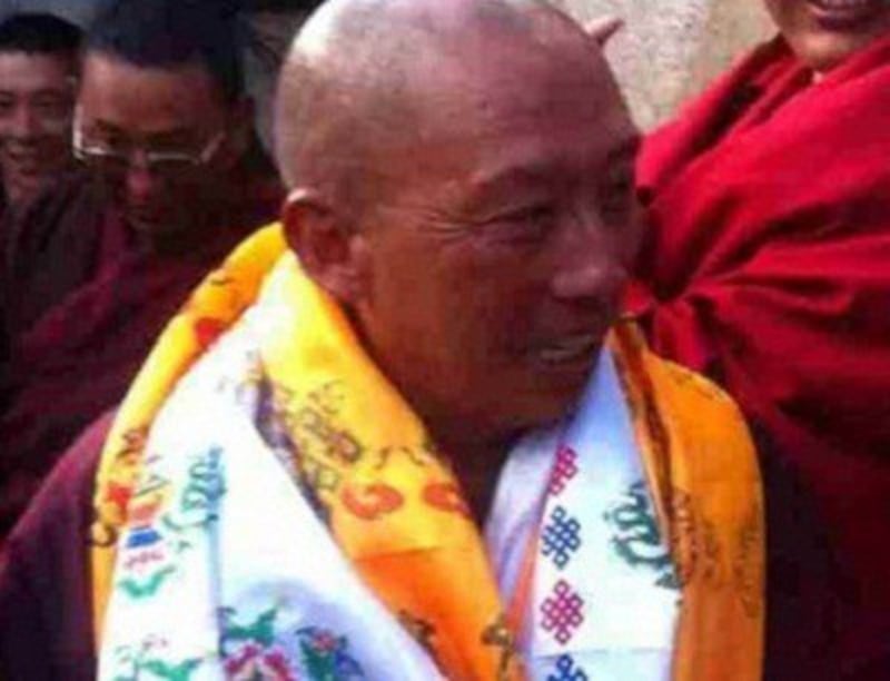 Gatruk Dorje is welcomed home after his May 24, 2014 release. Photo courtesy of an RFA listener. 