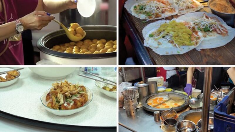 The Ningxia Night Market in Taipei has a reputation for quintessential Taiwanese street food. Credit: RFA