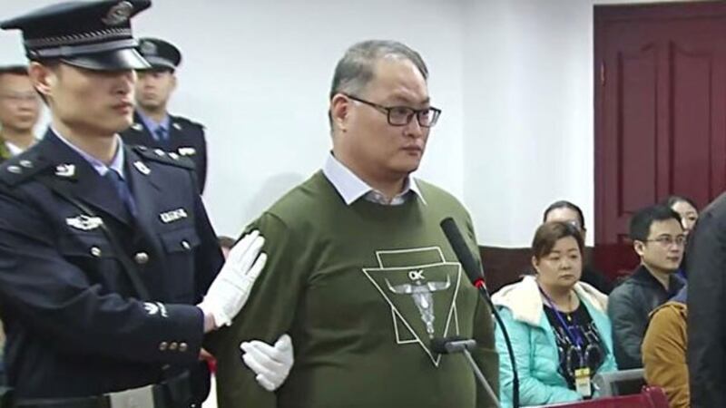 台湾公民李明哲被中共当局判有期徒刑五年，剥夺政治权利二年。（法新社）