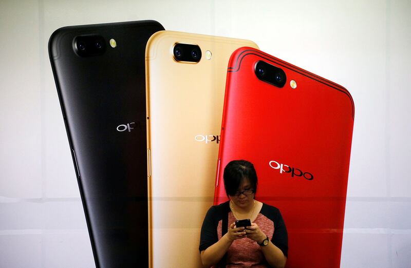 Oppo 手机（路透社）