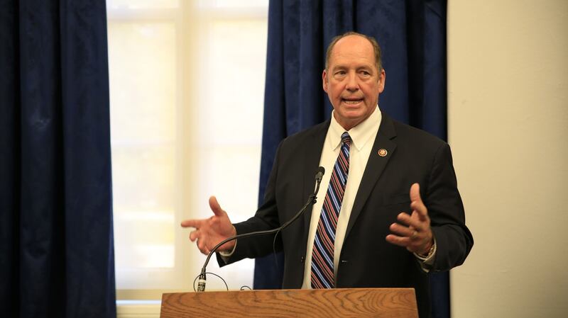 US Representative Ted Yoho delivers remarks at a hearing of the Congressional Cambodia Caucus to commemorate the 1991 Paris Peace Accords in Washington, Oct. 21, 2019.