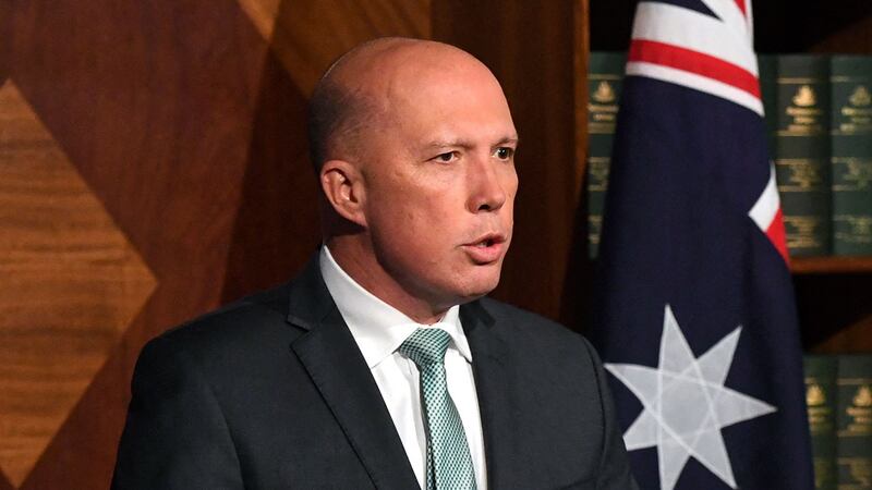 澳大利亚国防部长达顿（Peter Dutton）下令升级现役科林斯级（Collins Class）舰队全部六艘潜艇。（法新社）