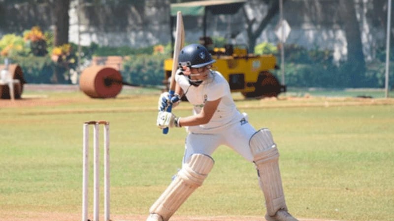 Jetsun Narbu at cricket practice in Mumbai, India, 2024. (Jetsun Narbu)