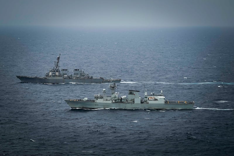 USS Higgins and HMCS Ottawa conducted a bilateral exercise in South China Sea, Jan. 8-11, 2025.
Credit: Canadian Armed Forces