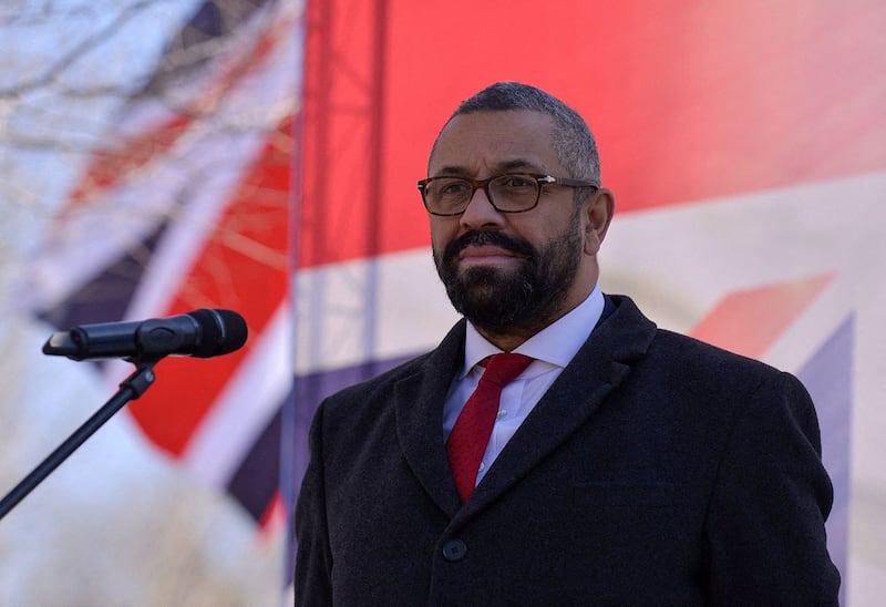 英国外相柯维立（James Cleverly）。（路透社）