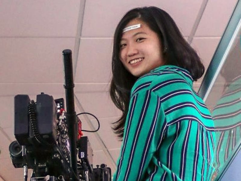 Anna Kwok before she left Hong Kong, with an ambition to become a filmmaker.