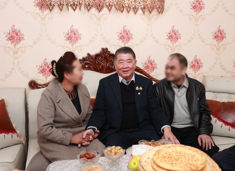 Deputy Prime Minister Phumtham Wechayachai visits one of the 40 Uyghurs at the Uyghur's home in Kashgar, Xinjiang Autonomous Region, March 19, 2025. (Ministry of Defence)