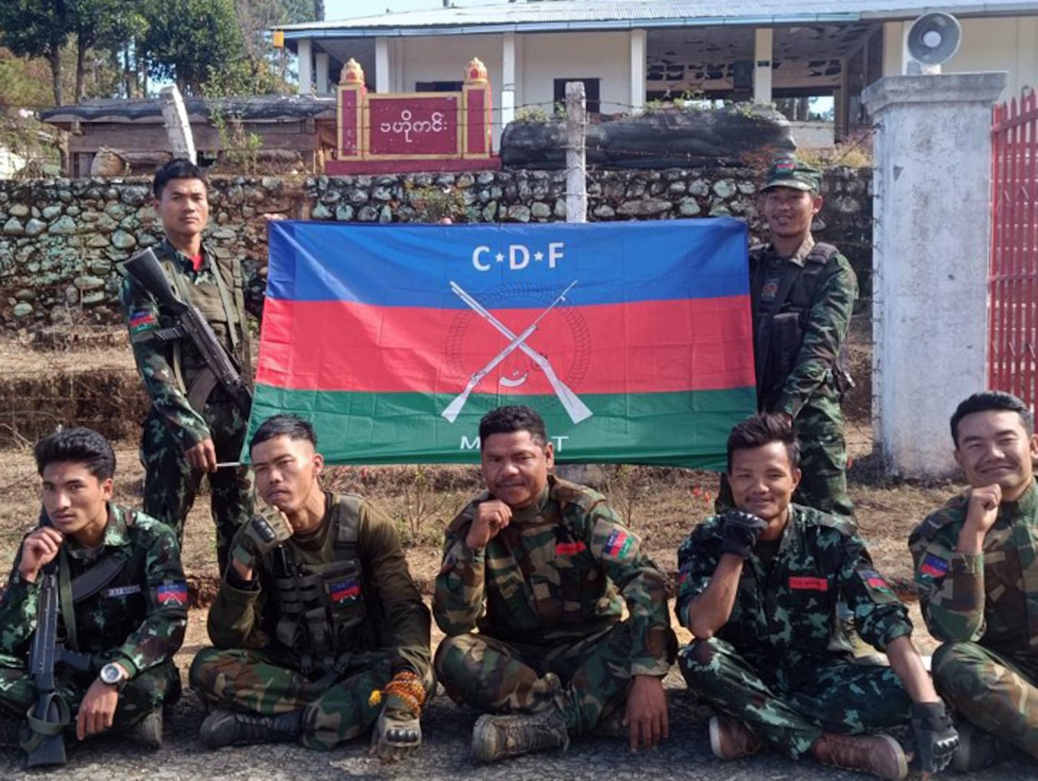 Chinland Defense Force troops are seen in Mindat, Chin state, Myanmar, Dec. 23, 2024.