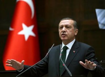 Thủ tướng Thổ Nhĩ Kỳ Recep Tayyip Erdogan phát biểu tại cuộc họp tại quốc hội Thổ Nhĩ Kỳ ở Ankara vào ngày 11 tháng 6 năm 2013. AFP