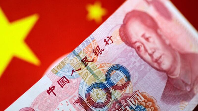 A China yuan note is seen in this illustration photo, May 31, 2017.