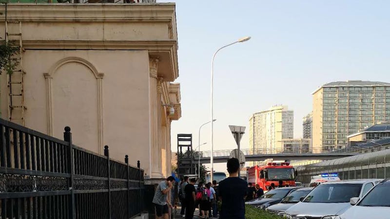 Authorities raid the Zion Church in Beijing's Chaoyang district, Sept. 9, 2018.