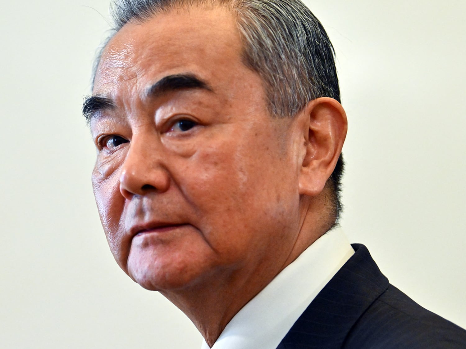 Chinese Foreign Minister Wang Yi attends a meeting with Russia's President in Saint Petersburg on Sept. 12, 2024. (AFP Photo/Kristina Kormilitsyna)