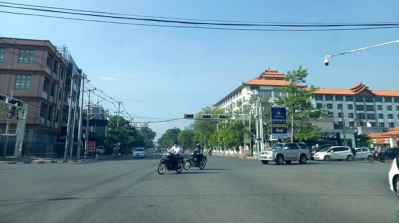 A street view of downtown Mandalay Dec. 2022. (RFA)