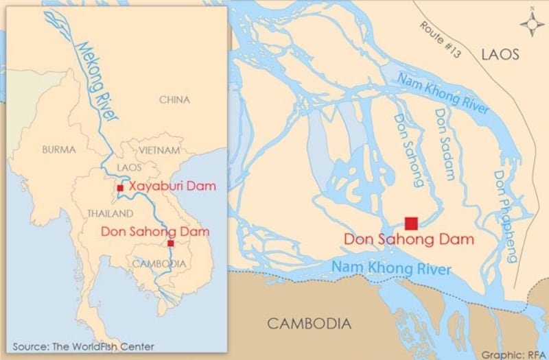  The Don Sahong Dam is the second of 11 dams planned by Laos along its stretch of the Mekong, following the Xayaburi Dam, which began construction in late 2012.