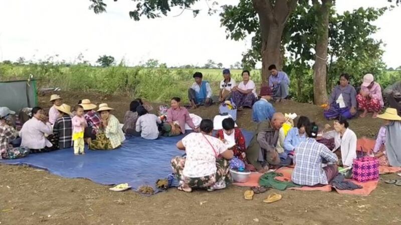 Refugees displaced by fighting in Sagaing region's Depayin township, July 2, 2021. Citizen journalist