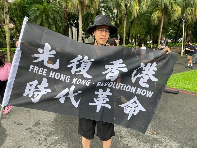 黄国才表示，海外港人有责任用不同方法关注香港打压情况。（记者陈子非摄）