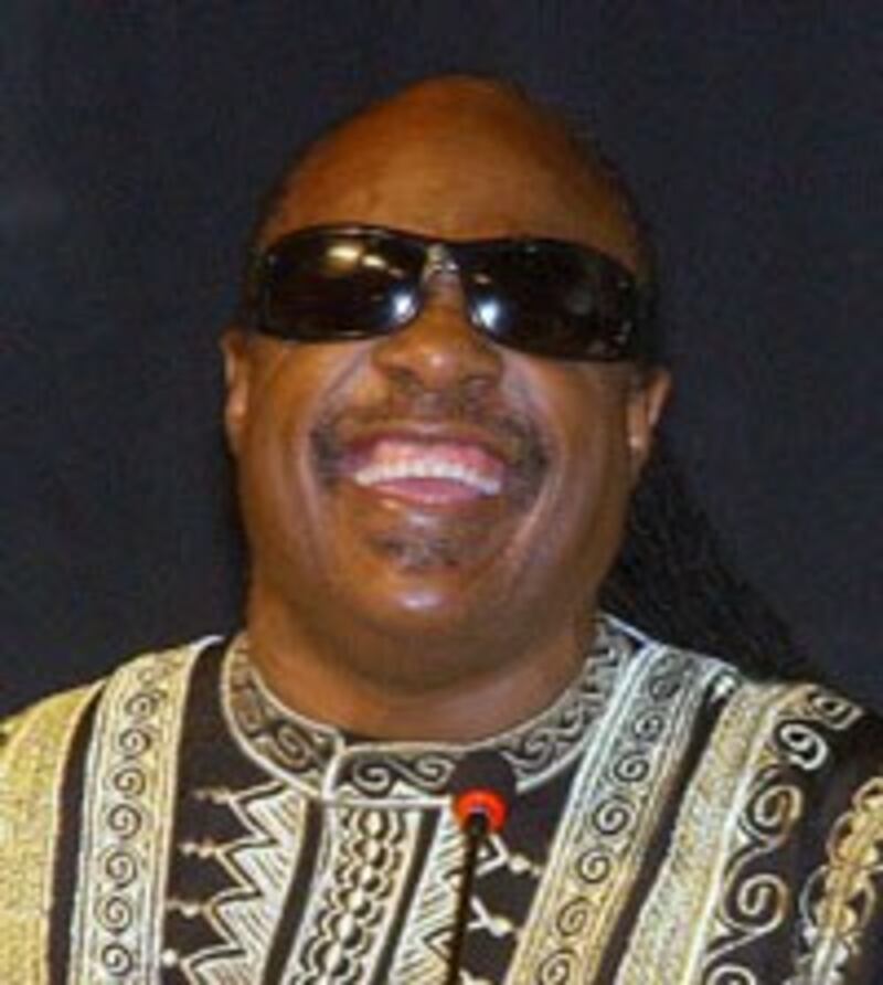 Ca nhạc sĩ Stevie Wonder. photo courtesy of Wikipedia.