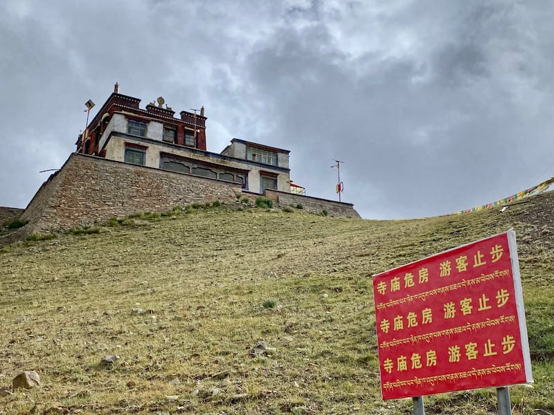 江扎寺如今成了危房。（唯色拍摄）