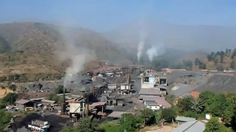 The Bawdwin mine project, located in Namtu township of Myanmar's northern Shan state, is seen in 2018. (RFA)