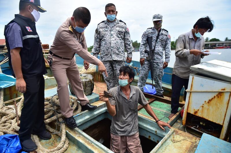 Hình minh họa. Giới chức Thái Lan bắt giữ một tàu cá Việt Nam ở cảng Narthiwat, miền Nam Thái Lan hôm 22/8/2020