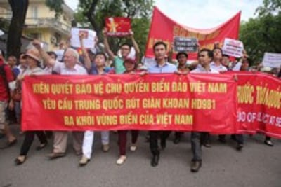 Người dân biểu tình chống Trung Quốc hôm 11/5/2014. AFP photo 