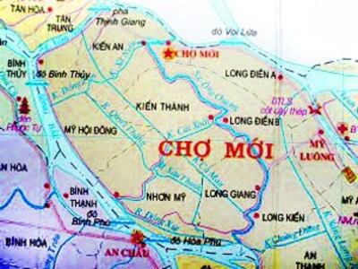 Bản đồ huyện Chợ Mới tỉnh An Giang 