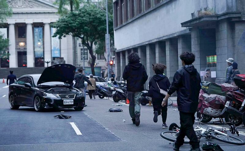 Still shot from the set of the Zero Day trailer. (Courtesy Lo Ging-zim)